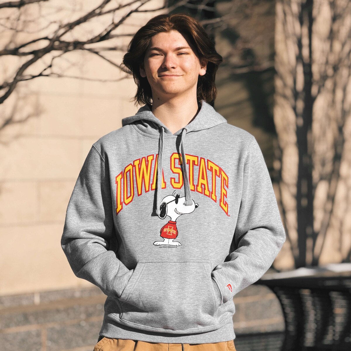 Peanuts & Iowa State Gray Joe Cool Hoodie